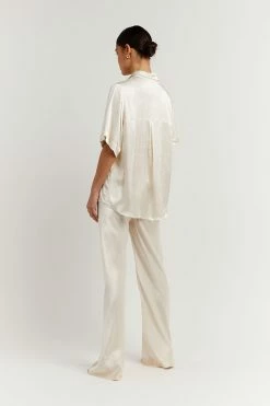DISSH SIMONE PEARL SATIN VACATION SHIRT -DISSH all-clothing Shop DNP03056NUD.155 3 aa620b46 b3b0 4576 b858 970278c62ab9