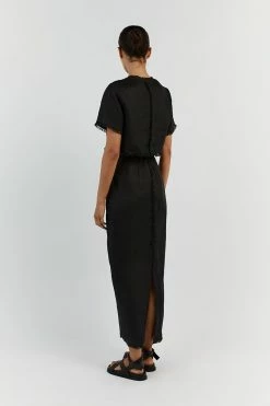 DISSH GEORGIE BLACK LINEN FRINGE CROP TOP 21 DISSH GEORGIE BLACK LINEN FRINGE CROP TOP -DISSH all-clothing Shop DNP04094BK.600 13