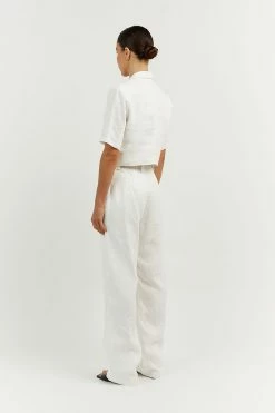 DISSH LOGAN OFF WHITE LINEN PANT 6 DISSH LOGAN OFF WHITE LINEN PANT -DISSH all-clothing Shop DNP1002OW.105 3