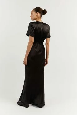 DISSH ANABELLE BLACK SATIN MIDI DRESS 8 DISSH ANABELLE BLACK SATIN MIDI DRESS -DISSH all-clothing Shop DNP11171BK.600 3 2d703a66 4191 4663 ae08 896dfd30d460