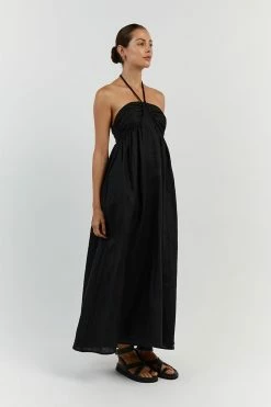 DISSH GINA BLACK LINEN MIDI DRESS 12 DISSH GINA BLACK LINEN MIDI DRESS -DISSH all-clothing Shop DNP11178BK.600 12 4fc58e42 3fe1 4f7c bdfd 748e0aee8798