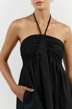 DISSH GINA BLACK LINEN MIDI DRESS 14 DISSH GINA BLACK LINEN MIDI DRESS -DISSH all-clothing Shop DNP11178BK.600 14 9458f9b9 88e8 47fa 81cb 0a3d7cc08c8c