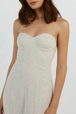 DISSH LEO NATURAL LINEN MIDI DRESS 9 DISSH LEO NATURAL LINEN MIDI DRESS -DISSH all-clothing Shop DNP11179NAT.150 14