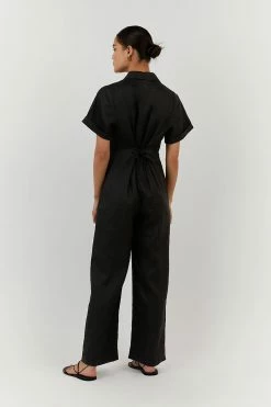 DISSH LILY BLACK LINEN BOILER SUIT 8 DISSH LILY BLACK LINEN BOILER SUIT -DISSH all-clothing Shop DNP13003BK.600 3 b33d3202 74db 400f 902e 85aaf8e53e5c