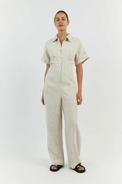 DISSH LILY NATURAL LINEN BOILER SUIT 15 DISSH LILY NATURAL LINEN BOILER SUIT -DISSH all-clothing Shop DNP13003NAT.150 10
