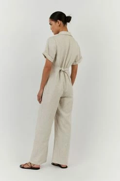 DISSH LILY NATURAL LINEN BOILER SUIT 13 DISSH LILY NATURAL LINEN BOILER SUIT -DISSH all-clothing Shop DNP13003NAT.150 3