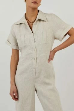 DISSH LILY NATURAL LINEN BOILER SUIT 14 DISSH LILY NATURAL LINEN BOILER SUIT -DISSH all-clothing Shop DNP13003NAT.150 4