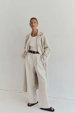 DISSH MATILDA BONE WOOL FELT COAT