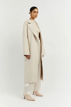 DISSH MATILDA BONE WOOL FELT COAT -DISSH all-clothing Shop DQF02015BO.158 2