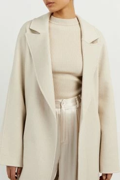 DISSH MATILDA BONE WOOL FELT COAT -DISSH all-clothing Shop DQF02015BO.158 4