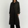 DISSH FOSTER BLACK COTTON TRENCH COAT