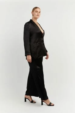 DISSH KIAH BLACK SATIN BLAZER 11 DISSH KIAH BLACK SATIN BLAZER -DISSH all-clothing Shop DQF02021BK.600 12