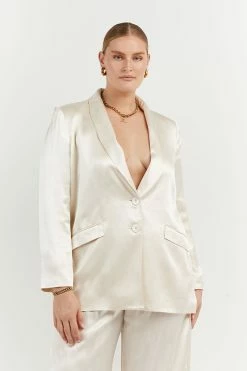 DISSH AISLE PEARL SATIN BLAZER 24 DISSH AISLE PEARL SATIN BLAZER -DISSH all-clothing Shop DQF02021PER.197 11