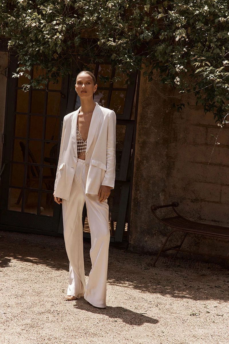 DISSH AISLE PEARL SATIN BLAZER 1 DISSH AISLE PEARL SATIN BLAZER