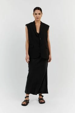 DISSH ROWAN BLACK SLEEVELESS BLAZER