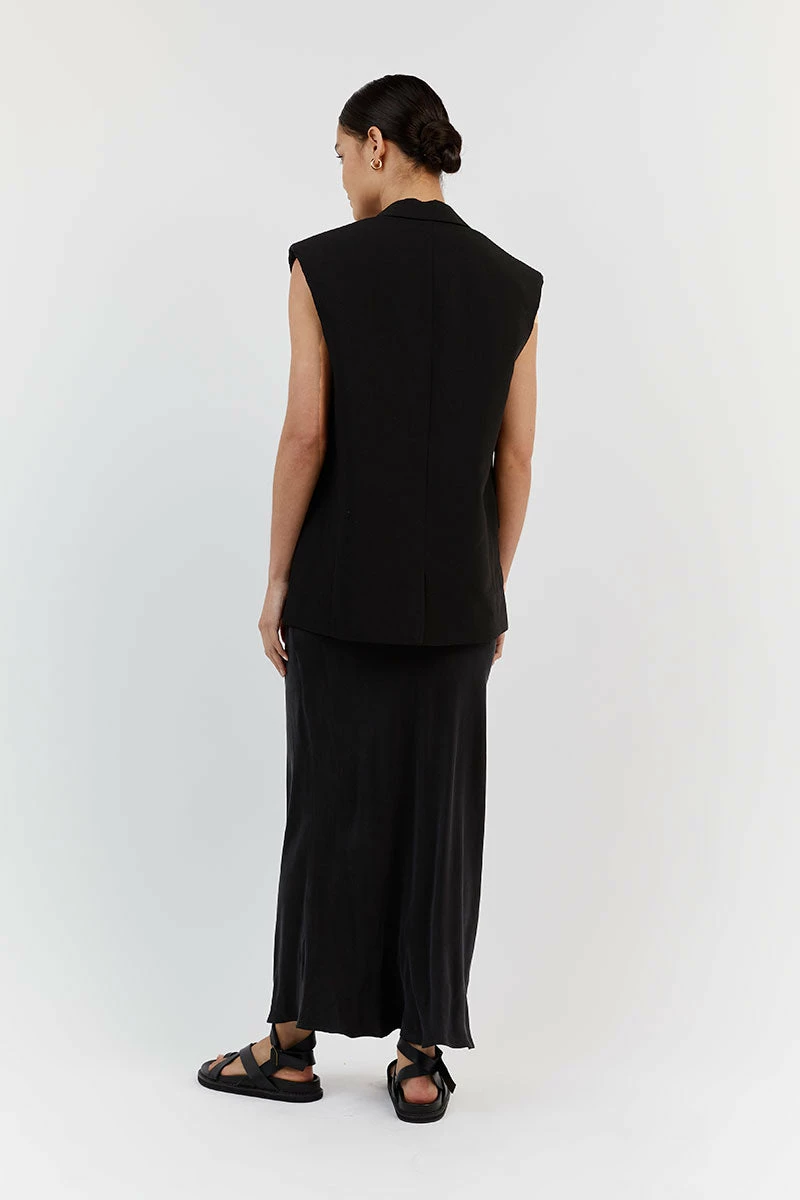 DISSH ROWAN BLACK SLEEVELESS BLAZER 4 DISSH ROWAN BLACK SLEEVELESS BLAZER - Image 4
