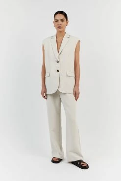 DISSH ROWAN BONE SLEEVELESS BLAZER