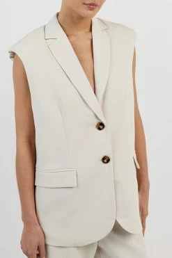 DISSH ROWAN BONE SLEEVELESS BLAZER 9 DISSH ROWAN BONE SLEEVELESS BLAZER -DISSH all-clothing Shop DQF02032BO.158 14