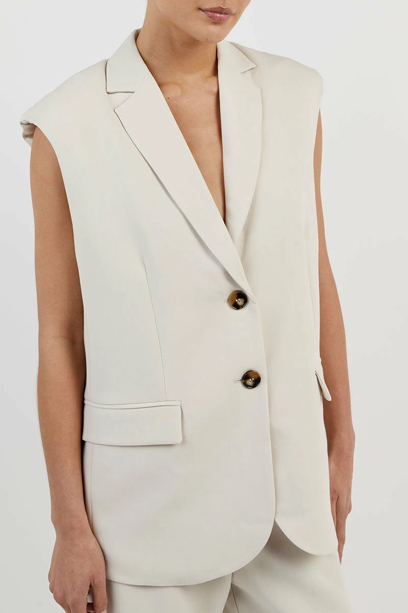 DISSH ROWAN BONE SLEEVELESS BLAZER 5 DISSH ROWAN BONE SLEEVELESS BLAZER - Image 5