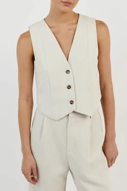 DISSH ROWAN BONE VEST -DISSH all-clothing Shop DQF04002BO.158 13