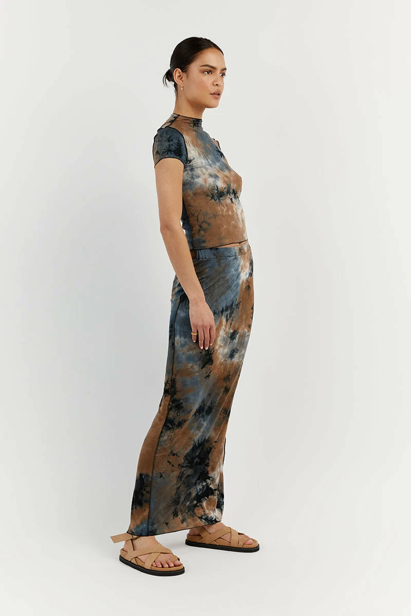 DISSH MILLEN BLUE TIE DYE CAP SLEEVE TOP 2 DISSH MILLEN BLUE TIE DYE CAP SLEEVE TOP - Image 2