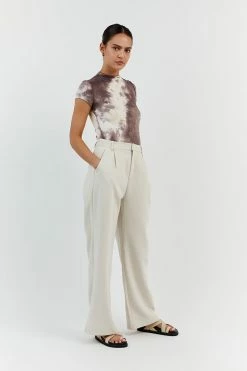 DISSH COCO MAUVE TIE DYE CAP SLEEVE TOP -DISSH all-clothing Shop DQF04029MAU.401 12