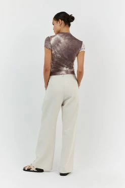 DISSH COCO MAUVE TIE DYE CAP SLEEVE TOP -DISSH all-clothing Shop DQF04029MAU.401 13