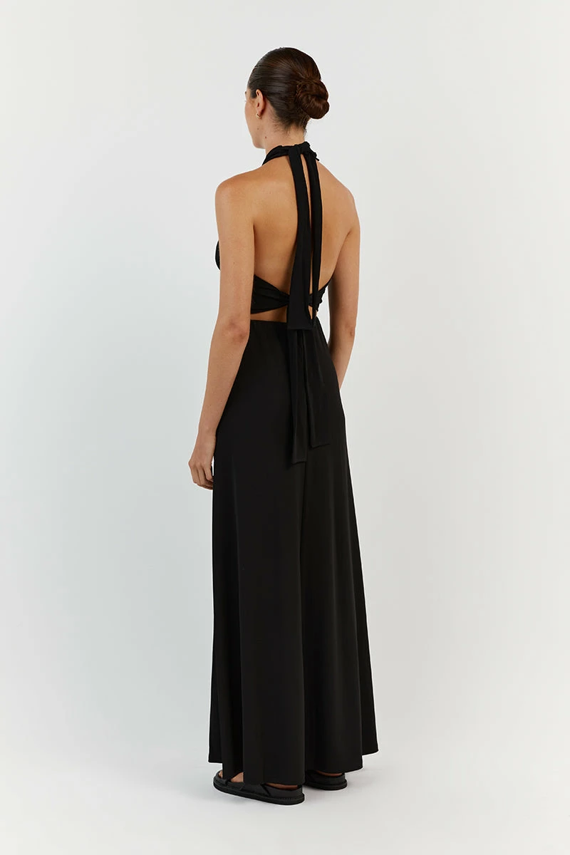 DISSH AMALFI BLACK ALINE MIDI SKIRT 4 DISSH AMALFI BLACK ALINE MIDI SKIRT - Image 4