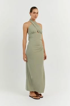 DISSH AMALFI SAGE HALTER MIDI DRESS -DISSH all-clothing Shop DQF11004SAG.544 12