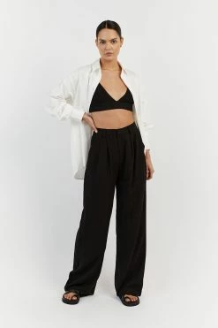 DISSH DENNY BLACK CROCHET BRALETTE