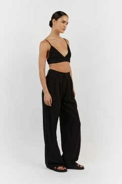 DISSH DENNY BLACK CROCHET BRALETTE -DISSH all-clothing Shop DUF04019BK.600 12