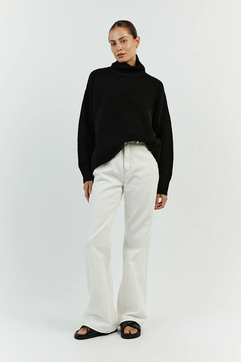 DISSH BROOKLYN BLACK HIGH NECK JUMPER 2 DISSH BROOKLYN BLACK HIGH NECK JUMPER - Image 2