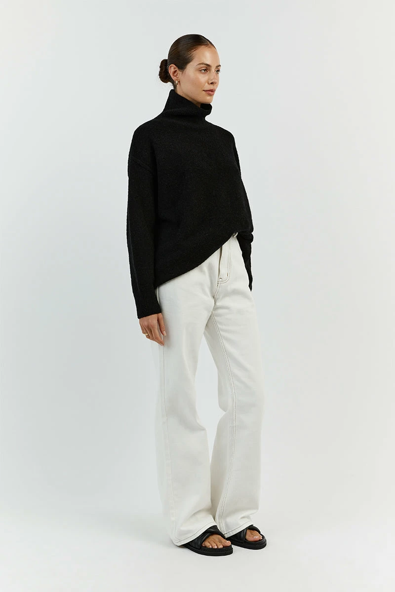 DISSH BROOKLYN BLACK HIGH NECK JUMPER 3 DISSH BROOKLYN BLACK HIGH NECK JUMPER - Image 3