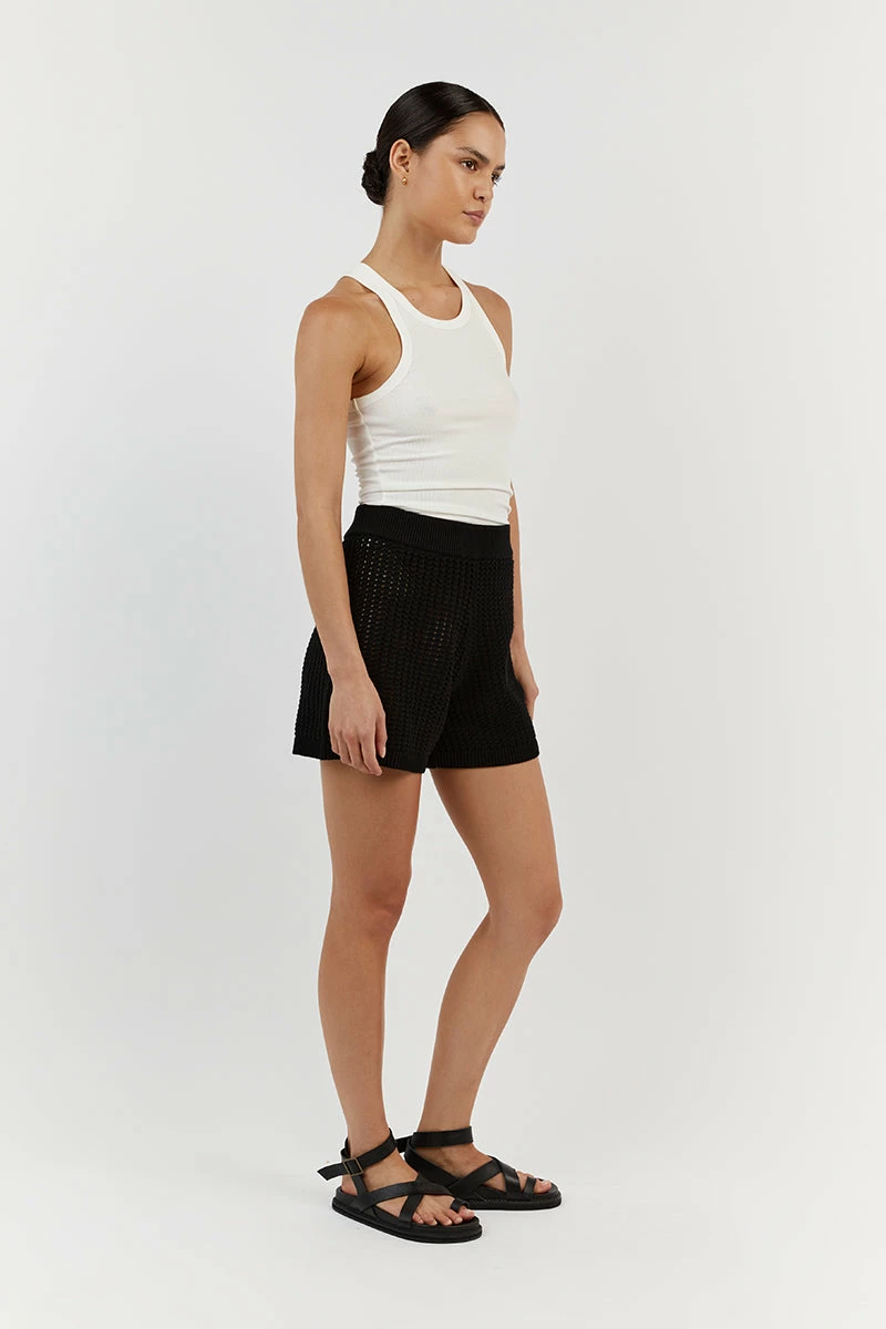 DISSH DENNY BLACK CROCHET SHORT 3 DISSH DENNY BLACK CROCHET SHORT - Image 3