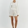 DISSH DENNY OFF WHITE CROCHET SHORT