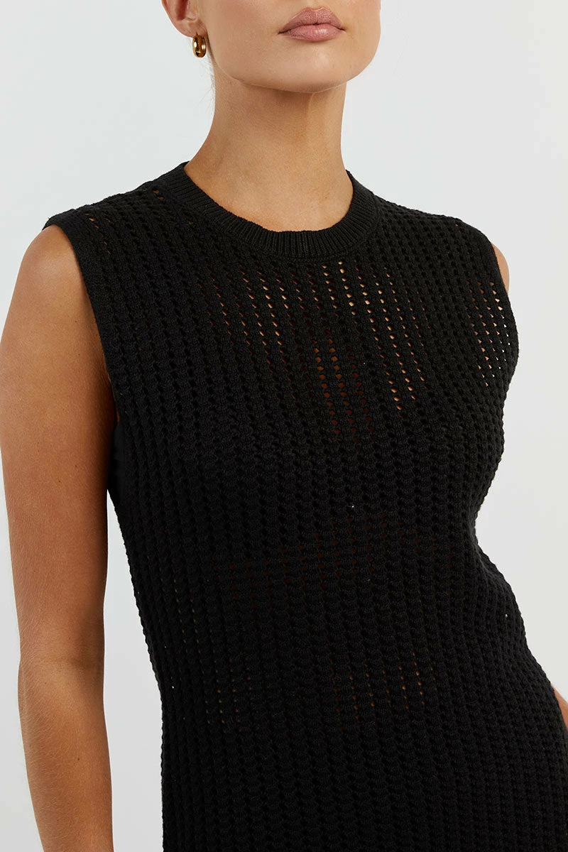 DISSH DENNY BLACK CROCHET MINI DRESS 5 DISSH DENNY BLACK CROCHET MINI DRESS - Image 5