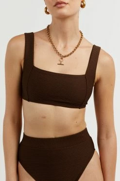 DISSH AMAYA CHOC RIB HIGH CUT BRIEF -DISSH all-clothing Shop DVE16006RCHO.570 24 d776000d 575b 4159 b644 1d7ab7575483