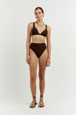 DISSH AMAYA CHOC TRIANGLE BIKINI TOP
