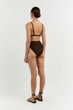 DISSH AMAYA CHOC TRIANGLE BIKINI TOP -DISSH all-clothing Shop DVE16015CHO.570 3
