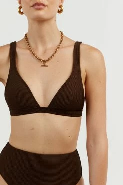 DISSH AMAYA CHOC TRIANGLE BIKINI TOP -DISSH all-clothing Shop DVE16015CHO.570 4