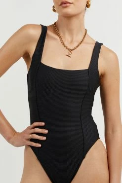 DISSH AMAYA BLACK SQUARE NECK ONE PIECE 11 DISSH AMAYA BLACK SQUARE NECK ONE PIECE -DISSH all-clothing Shop DVE16017BK.600 5