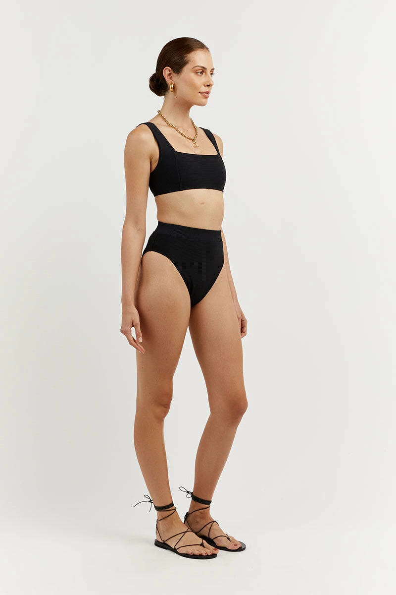 DISSH AMAYA BLACK SPORT BRA SWIM TOP 3 DISSH AMAYA BLACK SPORT BRA SWIM TOP - Image 3