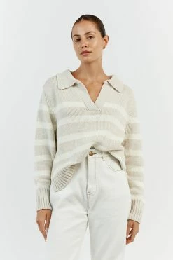 DISSH COLBIE CREAM STRIPE KNIT JUMPER 8 DISSH COLBIE CREAM STRIPE KNIT JUMPER -DISSH all-clothing Shop WES04261CRM.115 11