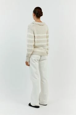 DISSH COLBIE CREAM STRIPE KNIT JUMPER 10 DISSH COLBIE CREAM STRIPE KNIT JUMPER -DISSH all-clothing Shop WES04261CRM.115 13