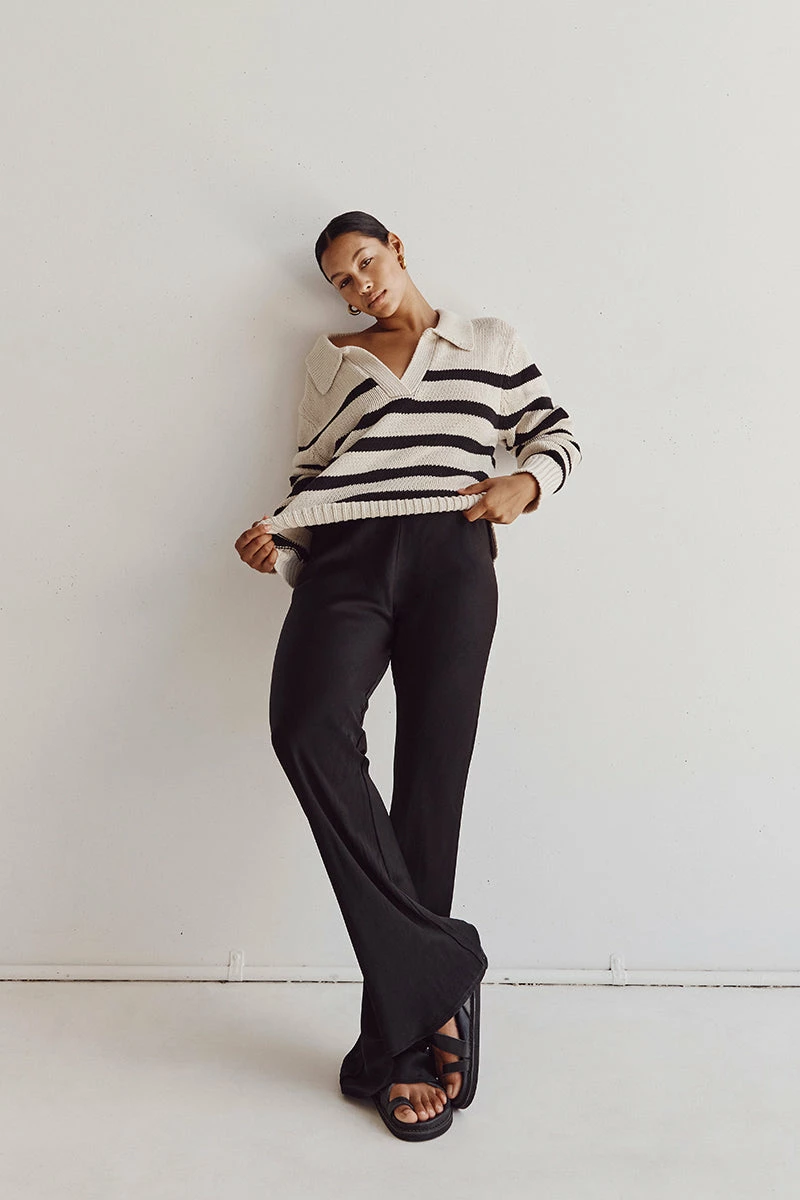 DISSH COLBIE BLACK AND STONE KNIT JUMPER 2 DISSH COLBIE BLACK AND STONE KNIT JUMPER - Image 2