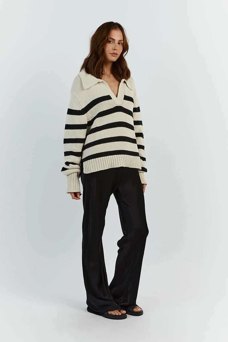 DISSH COLBIE BLACK AND STONE KNIT JUMPER 5 DISSH COLBIE BLACK AND STONE KNIT JUMPER - Image 5