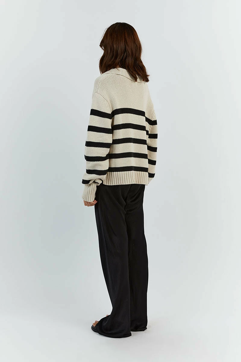 DISSH COLBIE BLACK AND STONE KNIT JUMPER 6 DISSH COLBIE BLACK AND STONE KNIT JUMPER - Image 6
