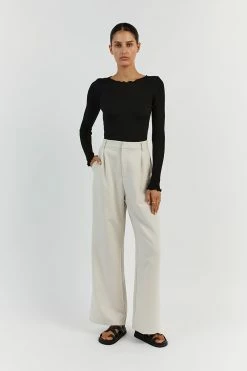 DISSH SOPHIA BLACK LONG SLEEVE TOP