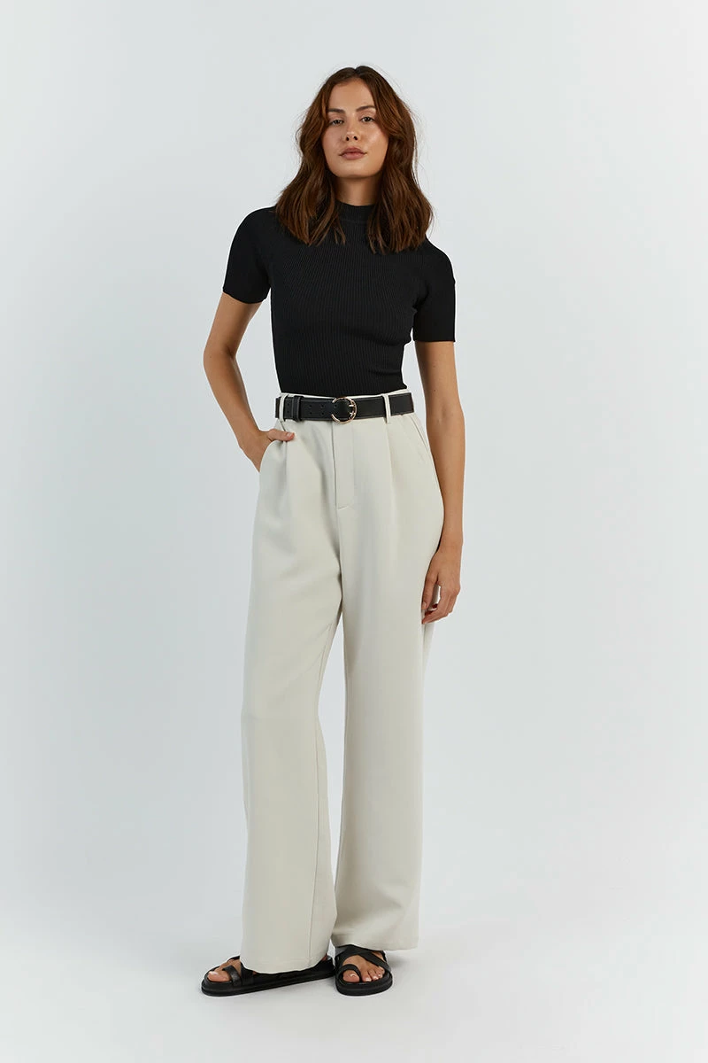 DISSH DONNA BLACK SHORT SLEEVE KNIT TOP 2 DISSH DONNA BLACK SHORT SLEEVE KNIT TOP - Image 2