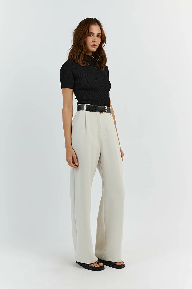 DISSH DONNA BLACK SHORT SLEEVE KNIT TOP 4 DISSH DONNA BLACK SHORT SLEEVE KNIT TOP - Image 4